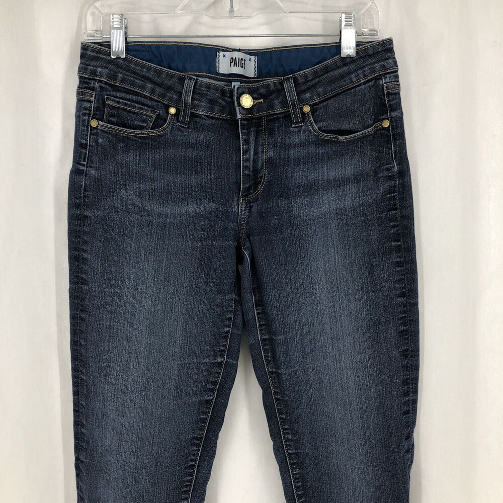 Paige Skyline Skinny Medium Carson Wash Stretch Denim Blue Jeans 29